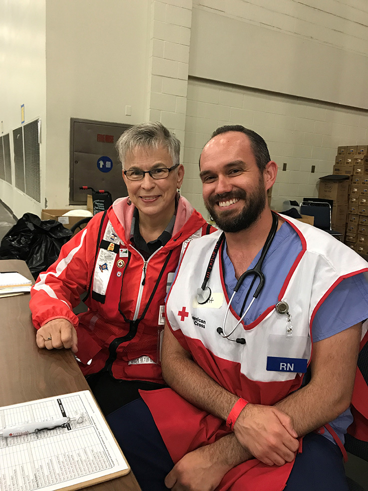 National University alumnus Brent Reel (BSN, 2016) volunteered as a disaster relief nurse during 2017’s Hurricane Harvey.