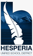 Hesperia Unified School District logo.