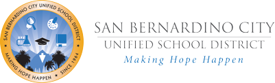 San Bernardino Unified School District logo.