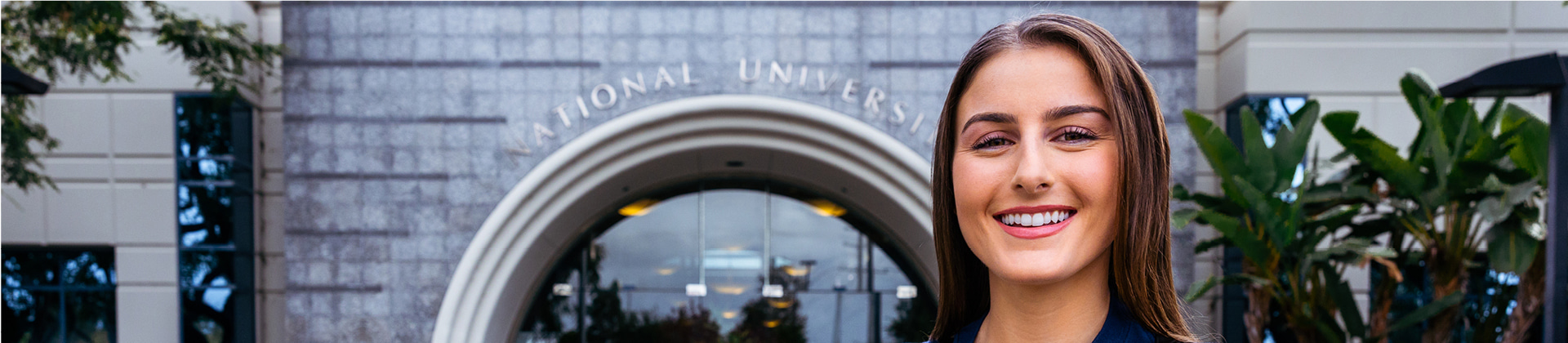 Woman outside of National University