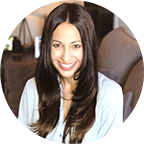 Mary Papagolos portrait photo long brunette hair