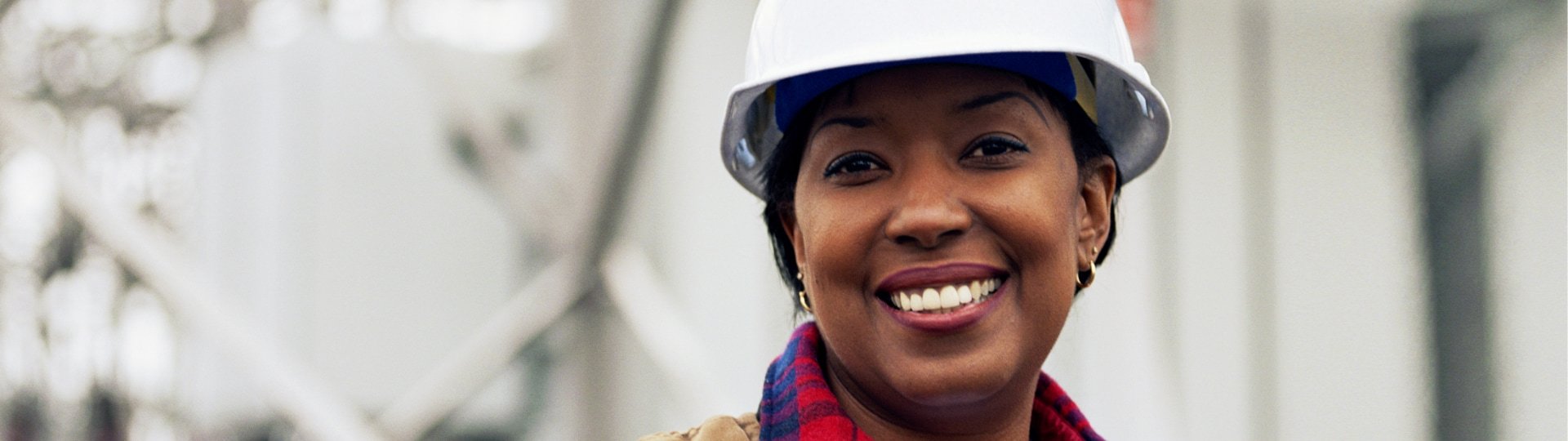 Women wearing hard hat