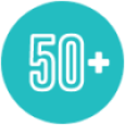 50+ years icon