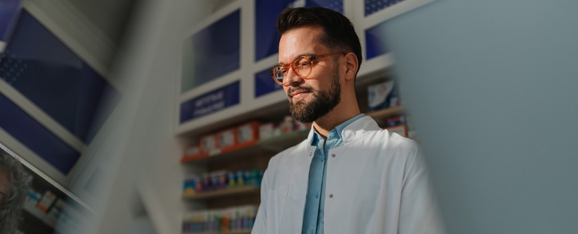 Pharmacist working in pharmacy